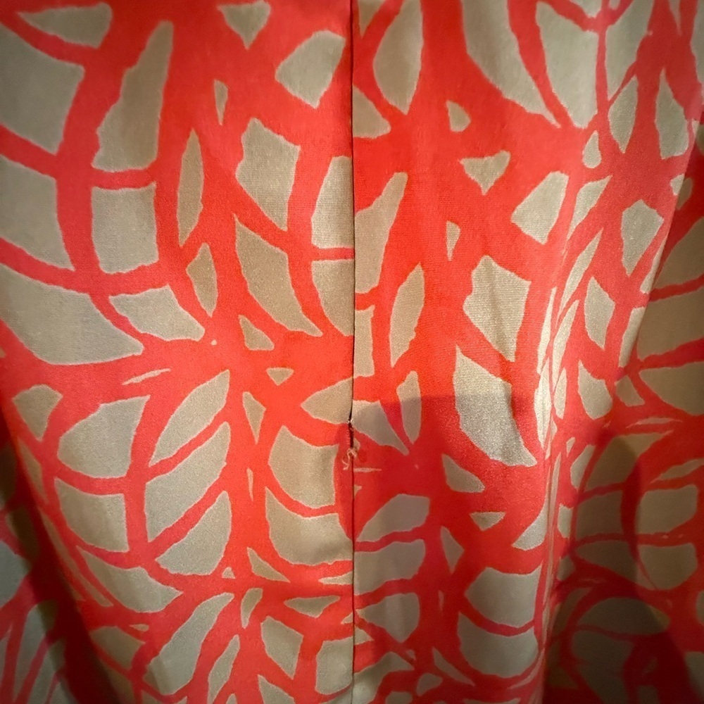 Banana Republic Coral Ruffle-Front Midi Dress (Bin 12) - Picture 3 of 4